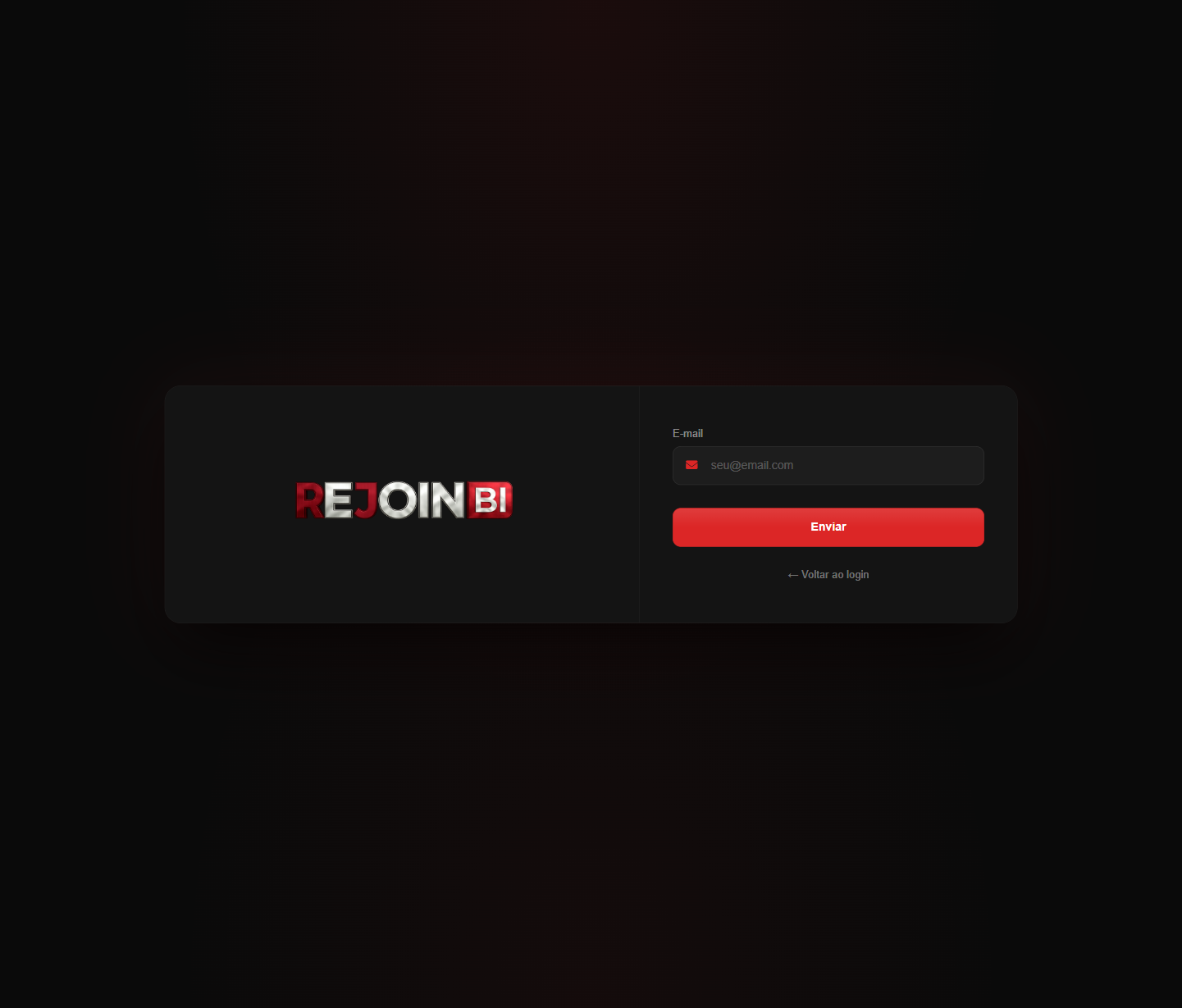 Password recovery screen