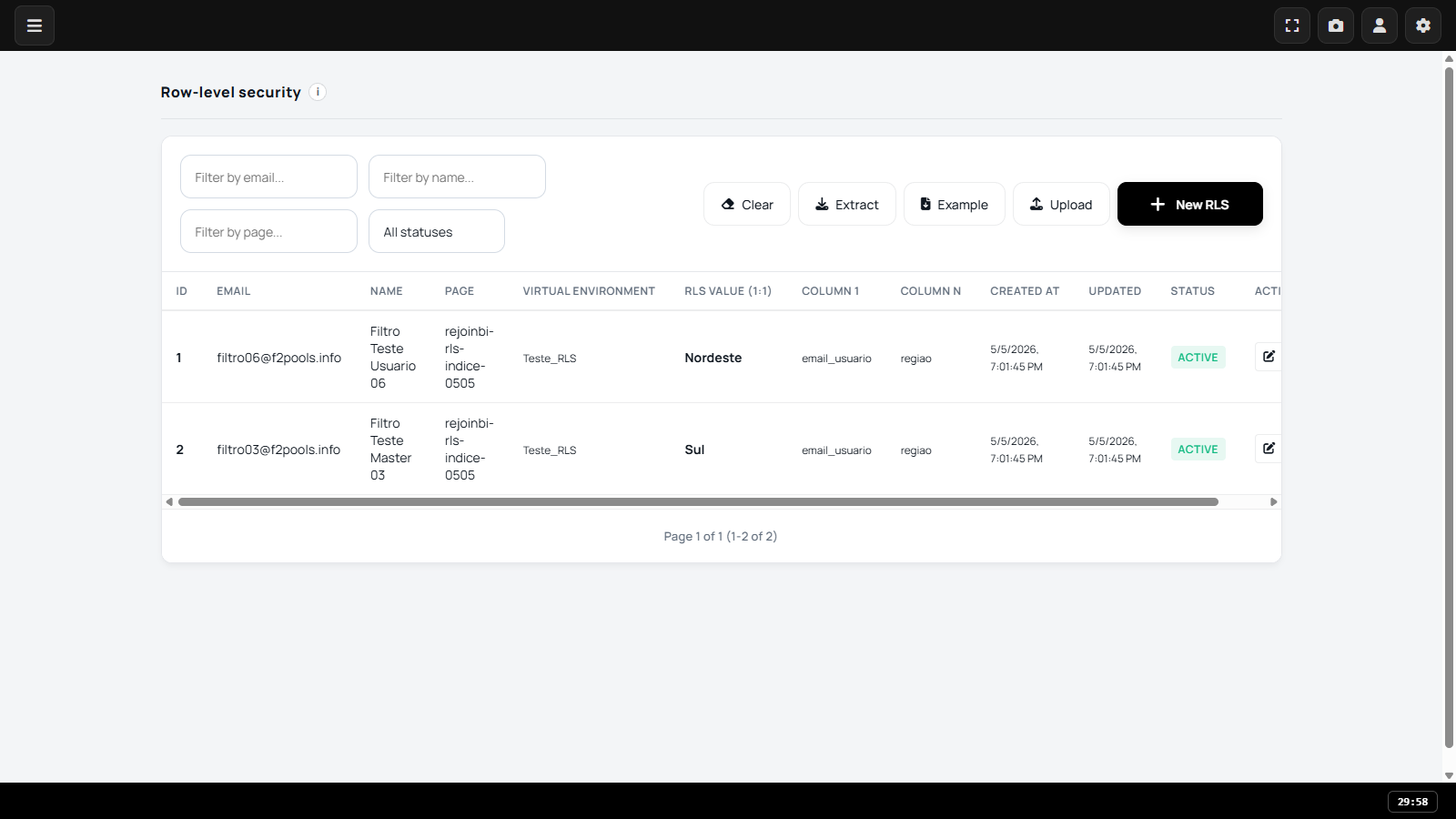 Manage RLS overview
