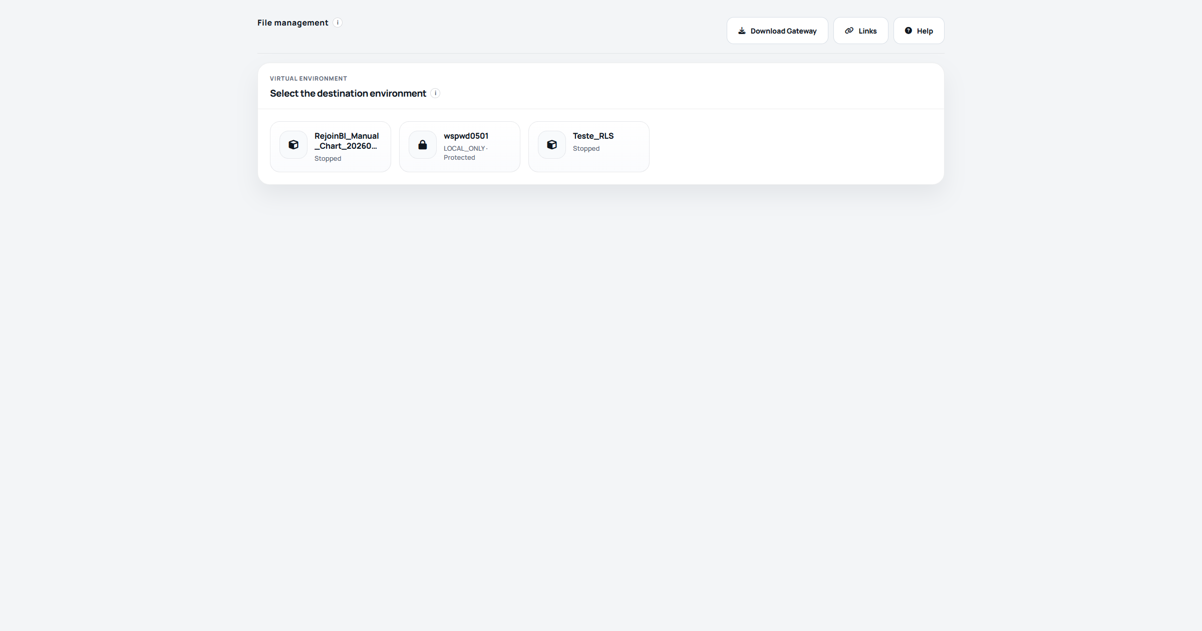 File Upload page overview